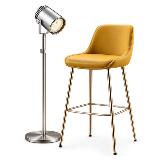 Iluminação e mobiliário para stands